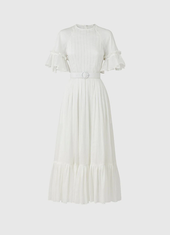 Luminous Silk Linen Pannel Dress Luminous Silk Linen Pannel Dress