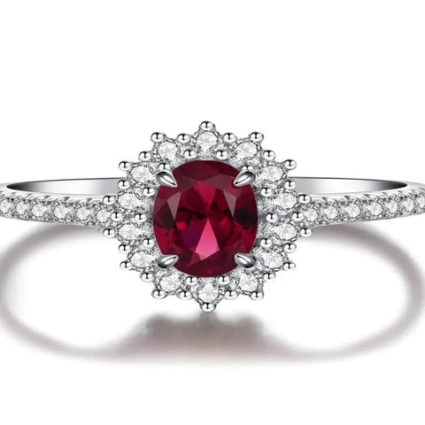 Anillo Ovalado Rubí Anillo Ovalado Rubí