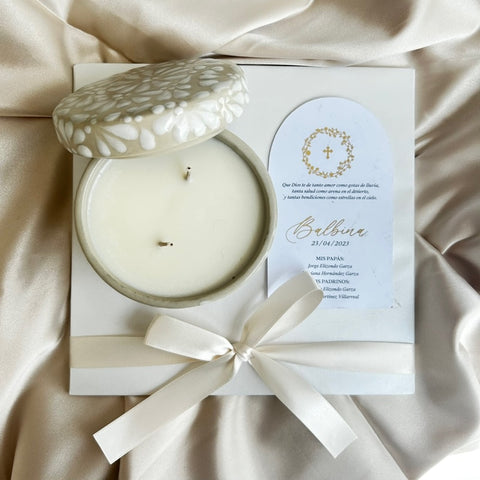 Alhajero/ Vela con pluma beige Alhajero/ Vela con pluma beige