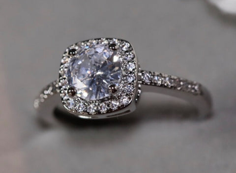 anillo corte brillante circonitas diamante azul cl anillo corte brillante circonitas diamante azul cl