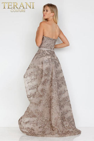 VESTIDO FIESTA TERANI COUTURE NUDE