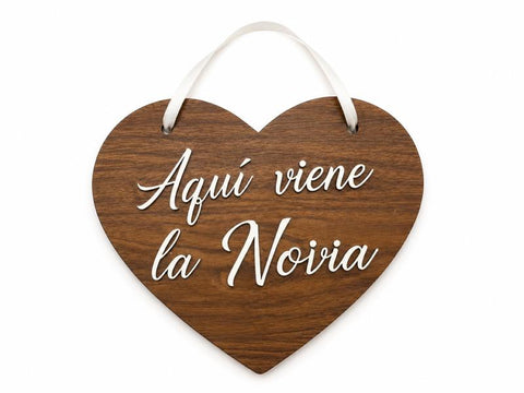 LETRERO WOOD HEART