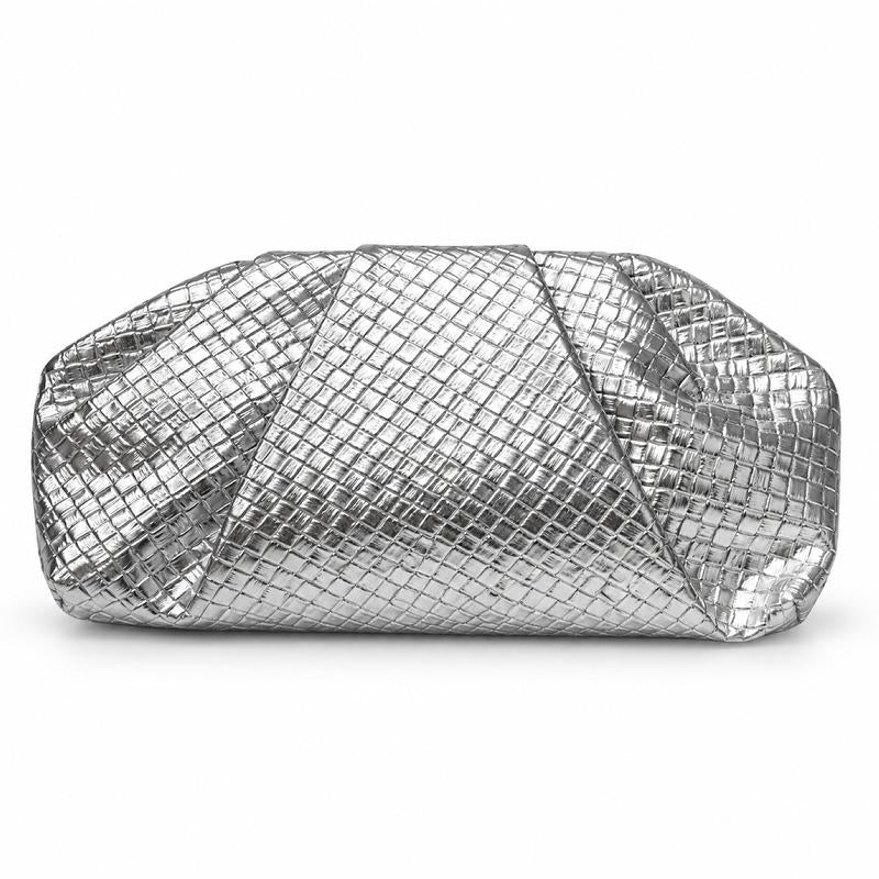 BOLSA PLATA CLUTCH