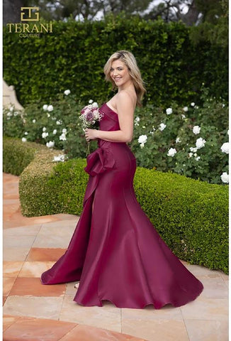 VESTIDO FIESTA TERANI COUTURE Draped Bow Gown
