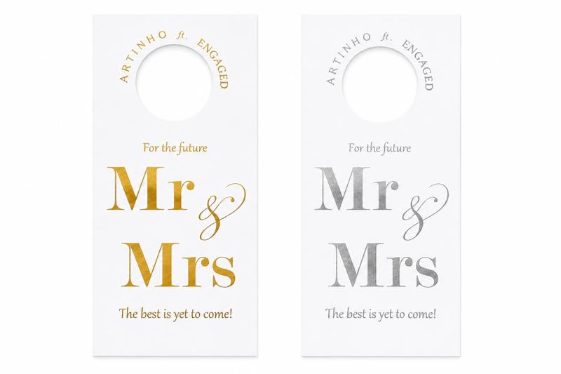 TARJETÓN VINO "MR&MRS"