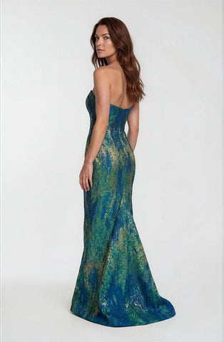 VESTIDO FIESTA RENE RUIZ ABSTRACT