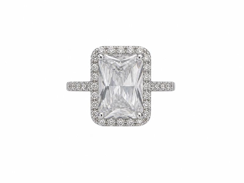 anillo circonita cubica con diamantes