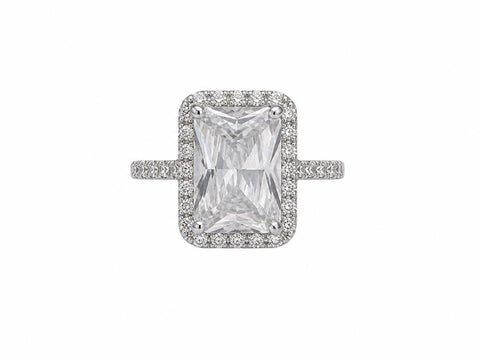 anillo circonita cubica con diamantes