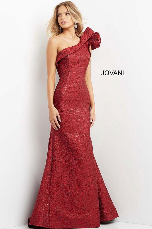 VESTIDO FIESTA JOVANI BURGUNDY 8