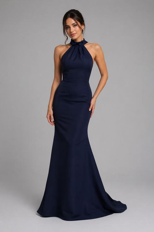 VESTIDO FIESTA AZUL MARINO KARAH