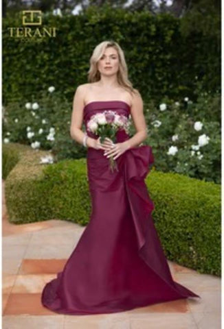 VESTIDO FIESTA TERANI COUTURE Draped Bow Gown