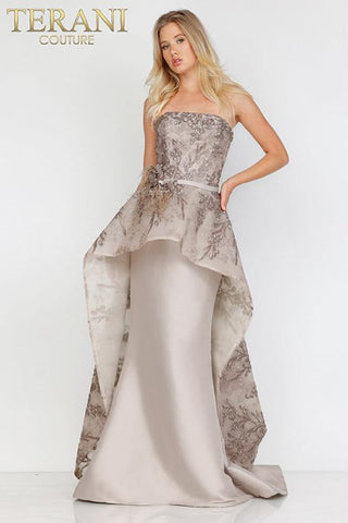 VESTIDO FIESTA TERANI COUTURE NUDE