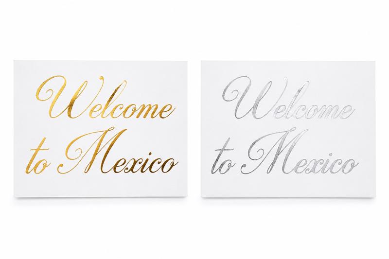 TAG POSTRES "WELCOME TO MEXICO" CURSIVA