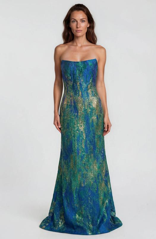 VESTIDO FIESTA RENE RUIZ ABSTRACT