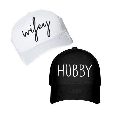 Gorras Hubby y Wifey