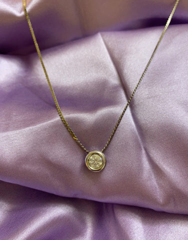 collar moissanita circular