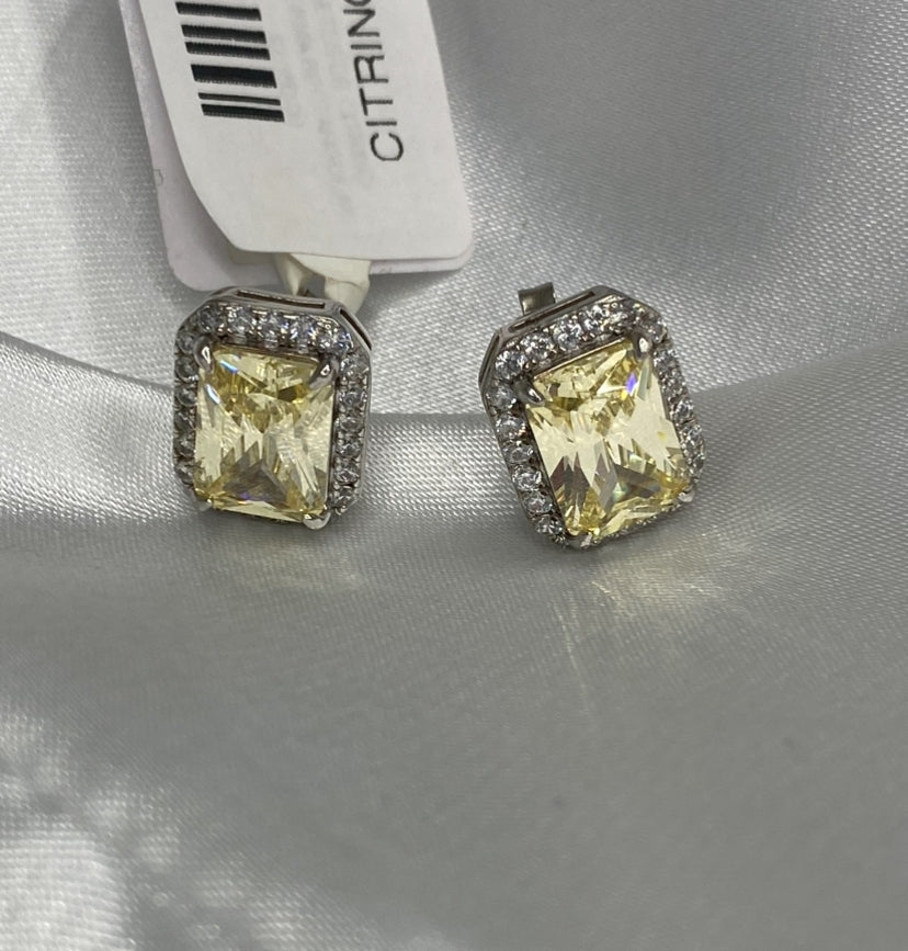 ARETES CITRINO RECTANGULARES