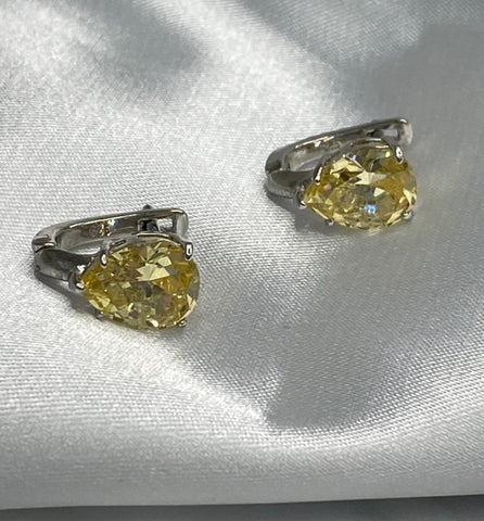 ARETES DE GOTA CITRINO