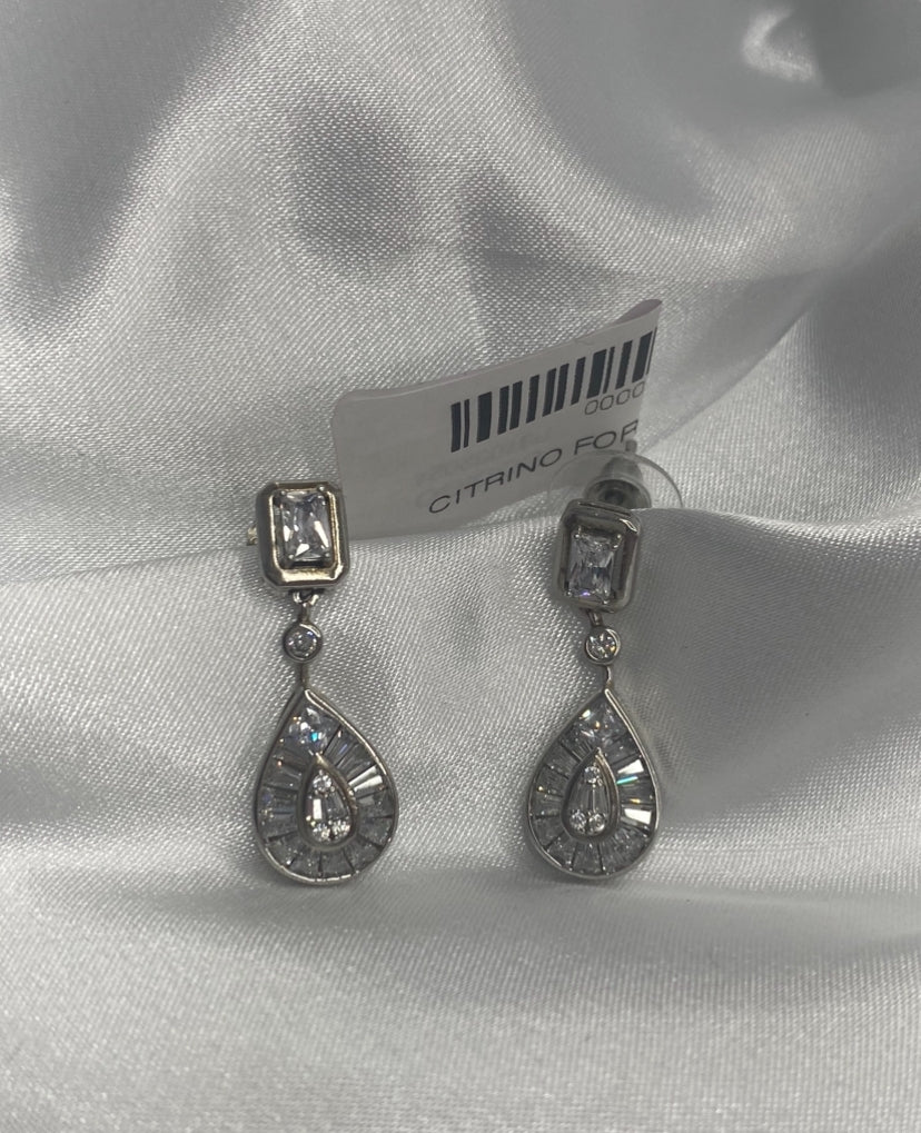 ARETES CITRINO FORMA DE GOTA