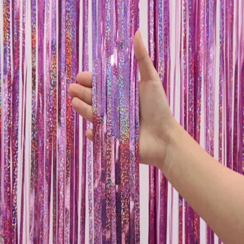 BACKDROP TIRAS METALICAS MORADO