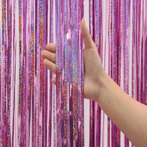 BACKDROP TIRAS METALICAS MORADO