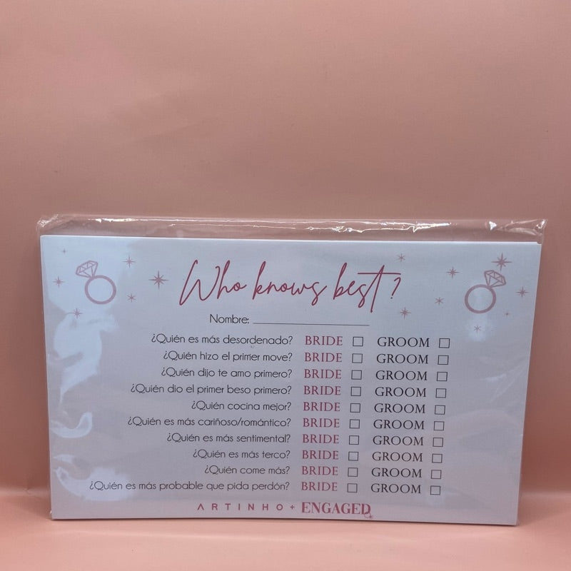 JUEGO DESPEDIDA WHO KNOWS BEST