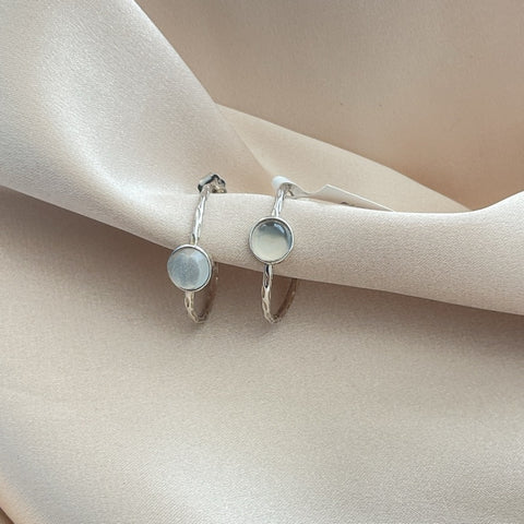 MOON STONE EARRING PIEDRA LUNAR CENTRAL