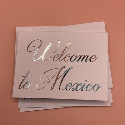 TAG POSTRES "WELCOME TO MEXICO" CURSIVA