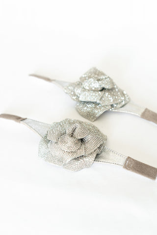 STRAP FLOR BRILLANTE PLATA