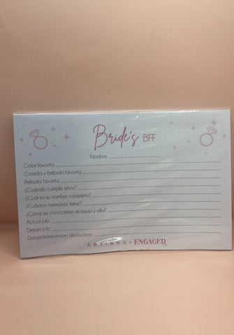 JUEGO DESPEDIDA BRIDES BFF