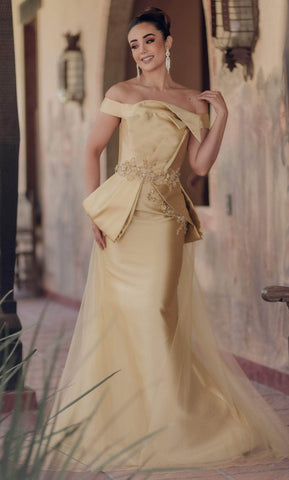 VESTIDO FIESTA MERCI ORO