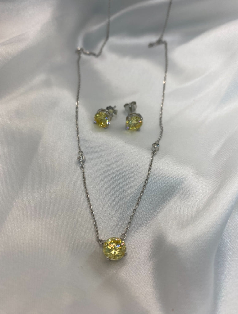 Set circular canary topaz