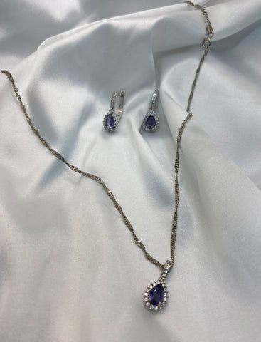 Set gota mini topacio y amatista