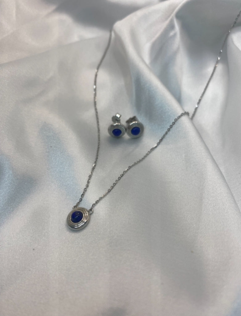 Set circular lapizlazuli