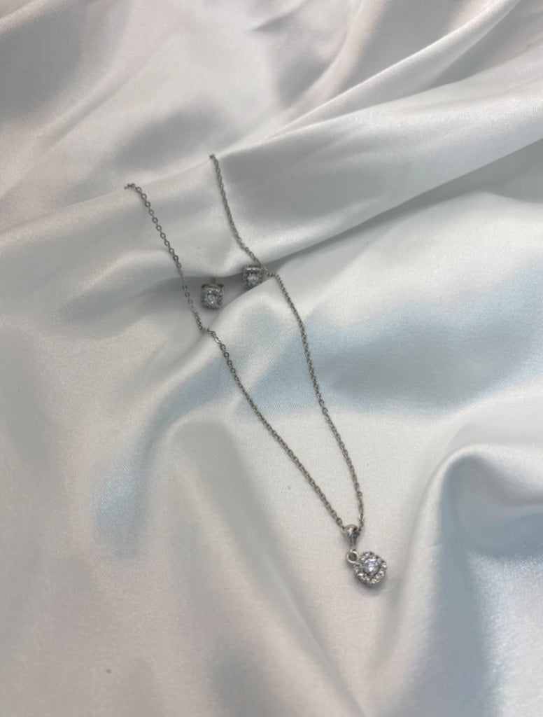 Set cuadrado mini topacio blanco