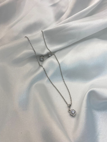 Set cuadrado mini topacio blanco