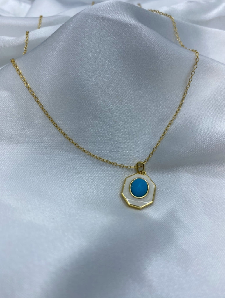 collar con central de lapilazuli